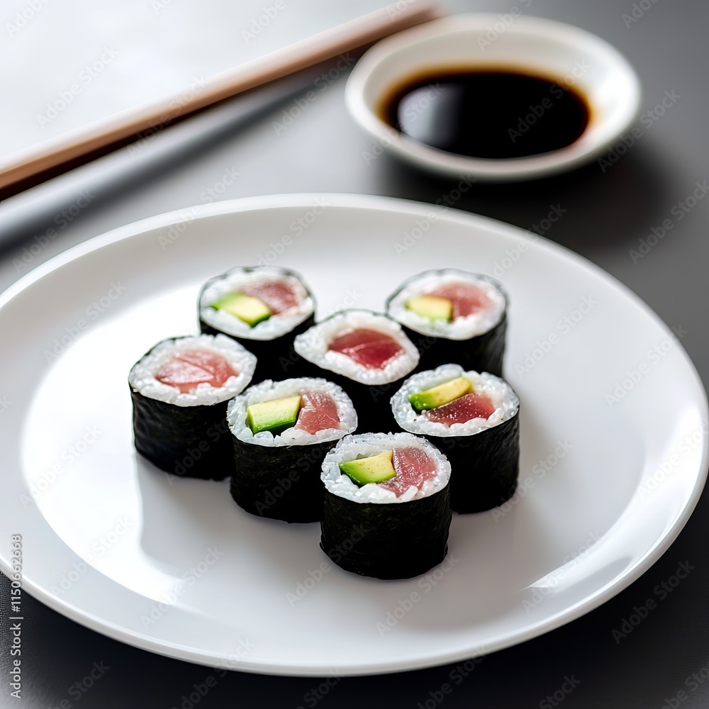 A neatly arranged plate of assorted tarts with a cup of tea, served on a minimalist white plate, Tarts centered