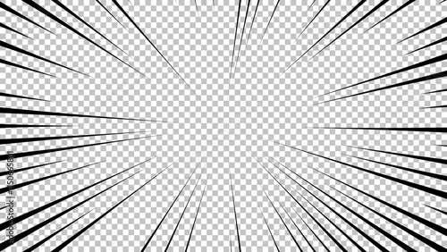 Black comic book transparent background