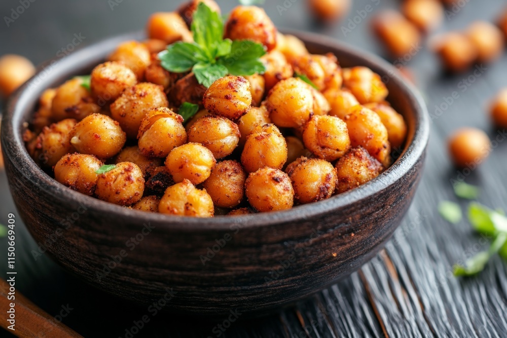 Crispy Roasted Chickpeas in a Bowl Crispy Roasted Chickpeas in a Bowl