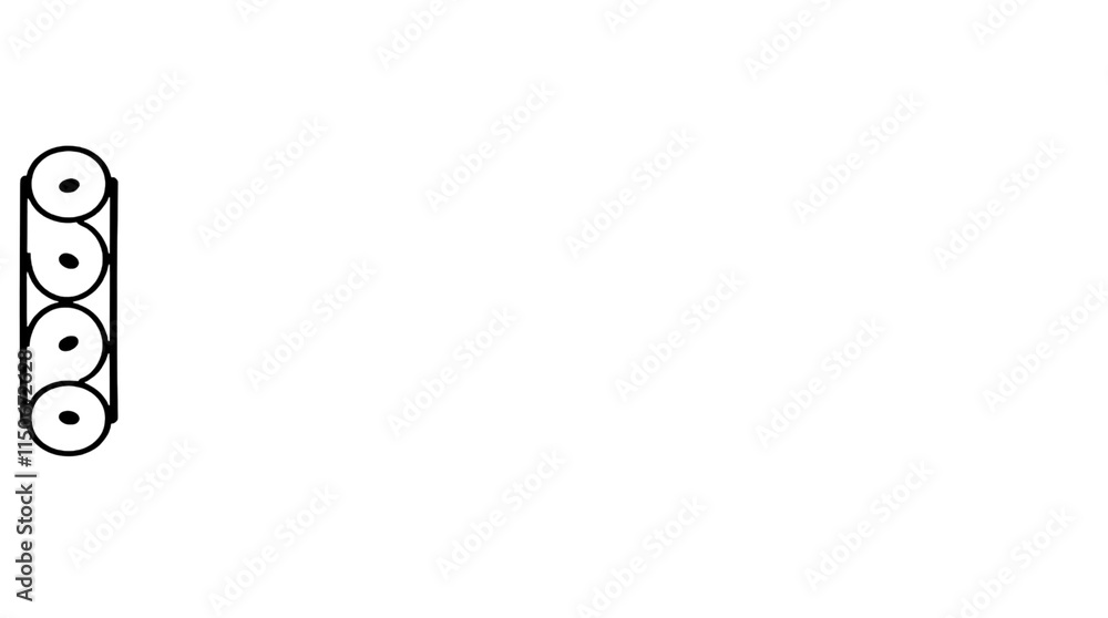 Obraz premium clean horizontal border with a touch of elegant decoration - png isolated on white background