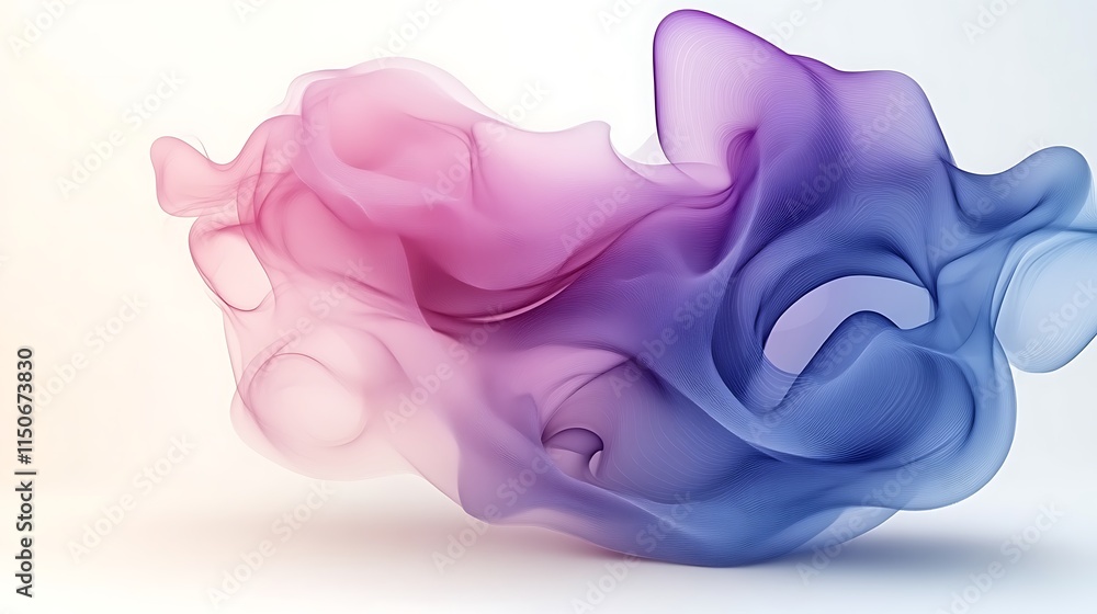 Abstract Pink and Blue Wavelike Forms in Motion Abstract Pink and Blue Wavelike Forms in Motion