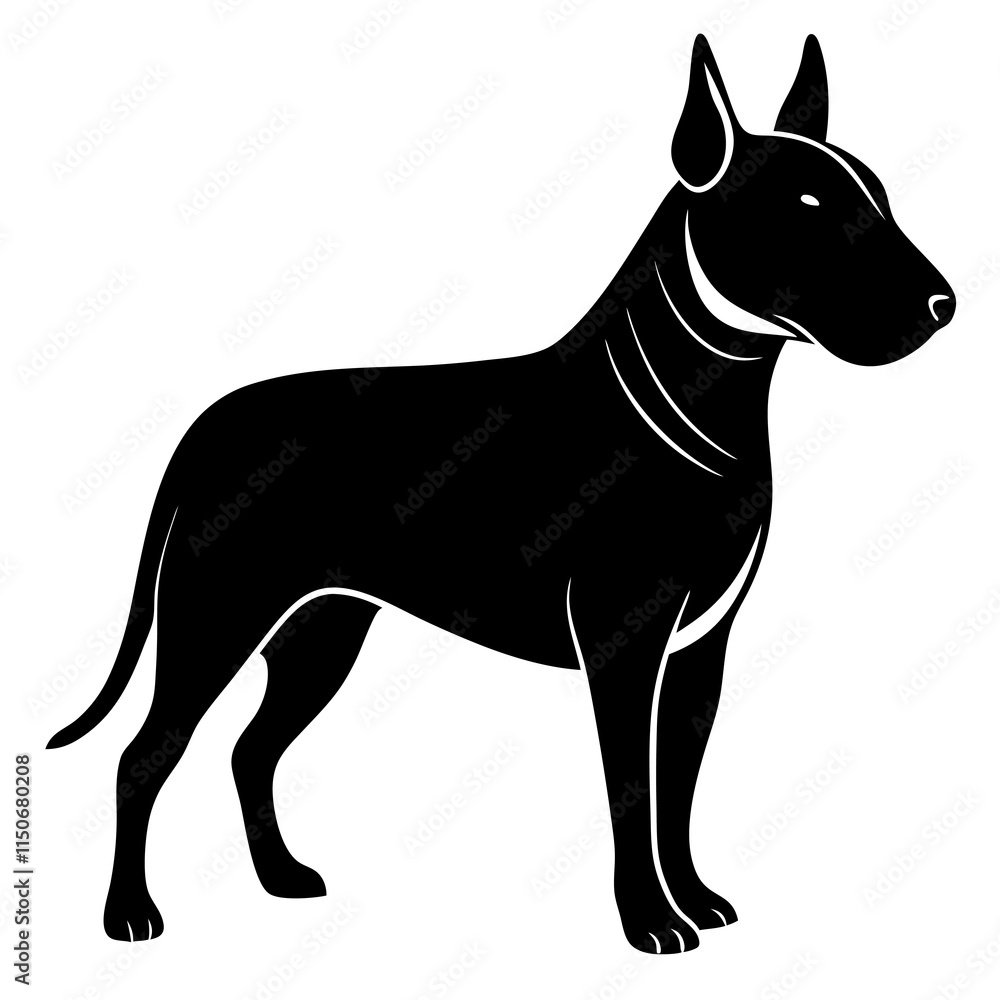 Bull Terrier Silhouette vector illustration Bull Terrier Silhouette vector illustration