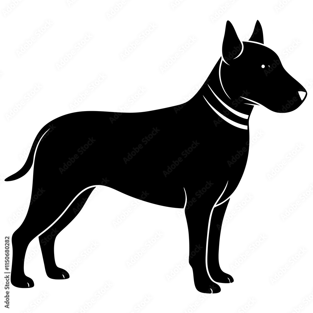 Bull Terrier Silhouette vector illustration Bull Terrier Silhouette vector illustration