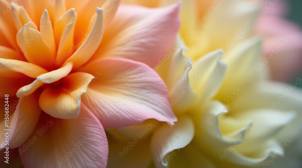 Fototapeta premium flower petals in various colors, showcasing their delicate textures and intricate details