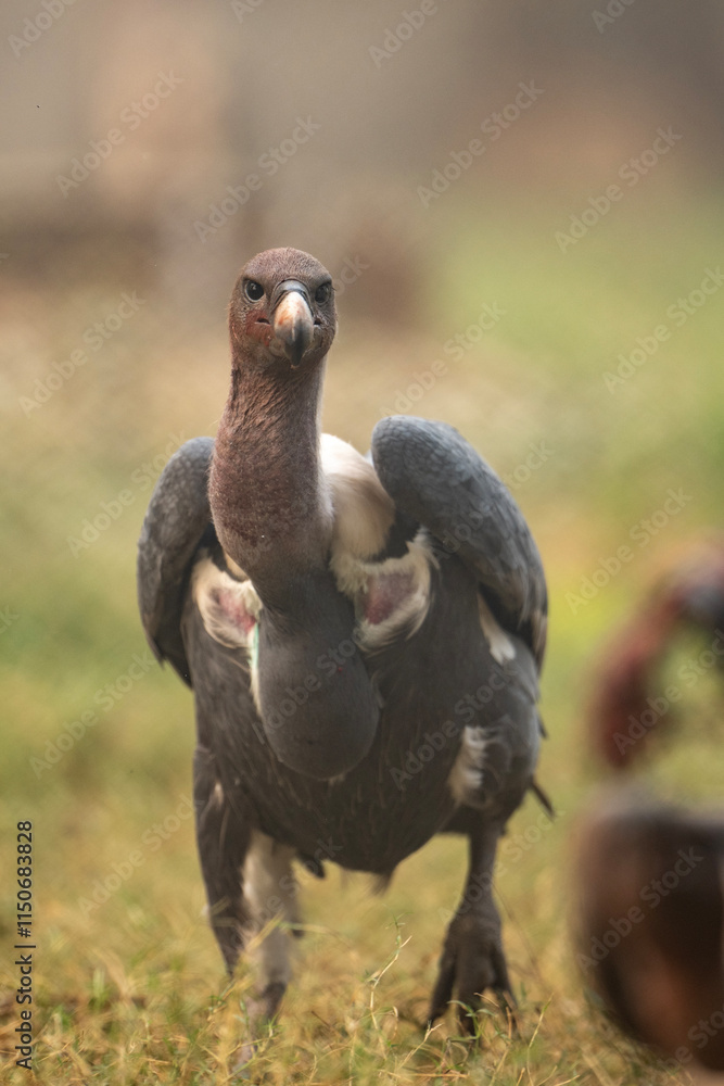 A close-up view of a group of vultures in a natural setting.