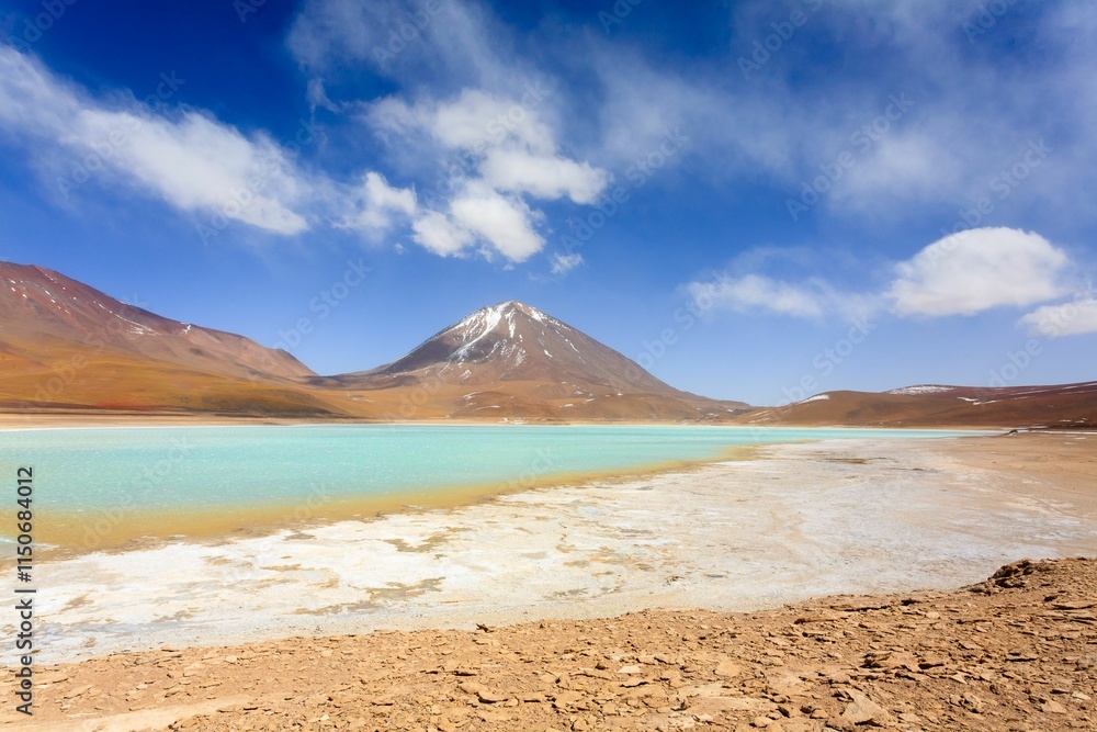 Atacama Desert with Turquoise Lake Atacama Desert with Turquoise Lake
