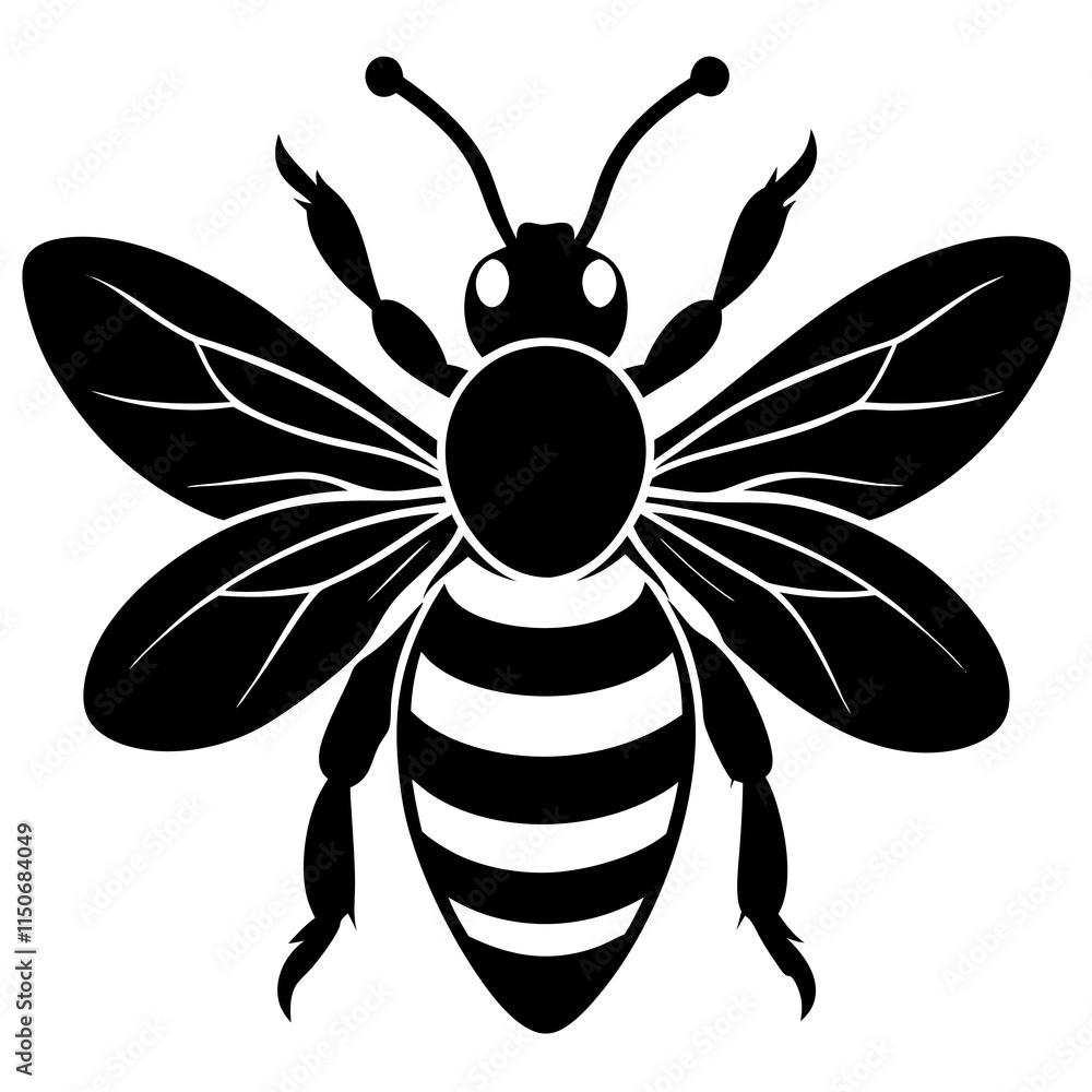 Bumble Bee Silhouette vector illustration Bumble Bee Silhouette vector illustration