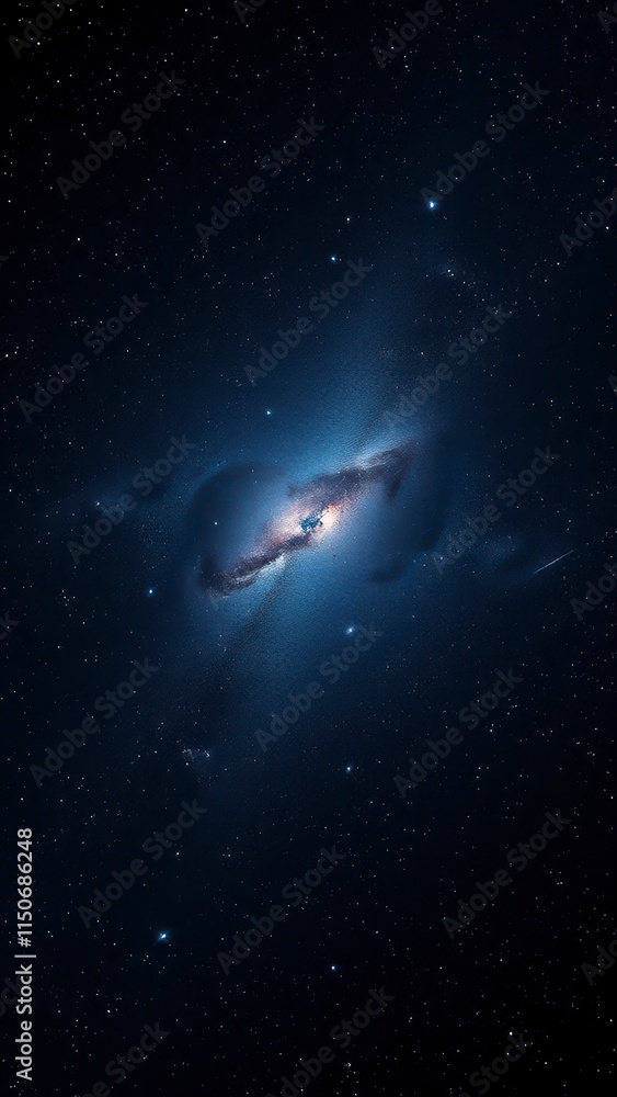 Obraz premium A vast expanse of inky blackness filled with sparkling stars and galaxies beyond our sight, heavenly body, dark sky