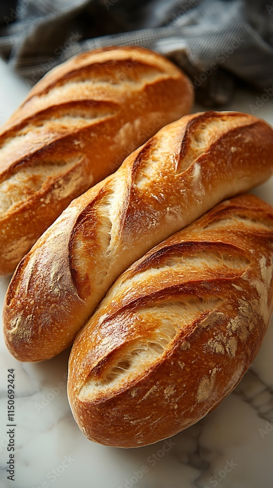 Perfect Sourdough Bread Loaf White Background Golden Crust Image Perfect Sourdough Bread Loaf White Background Golden Crust Image
