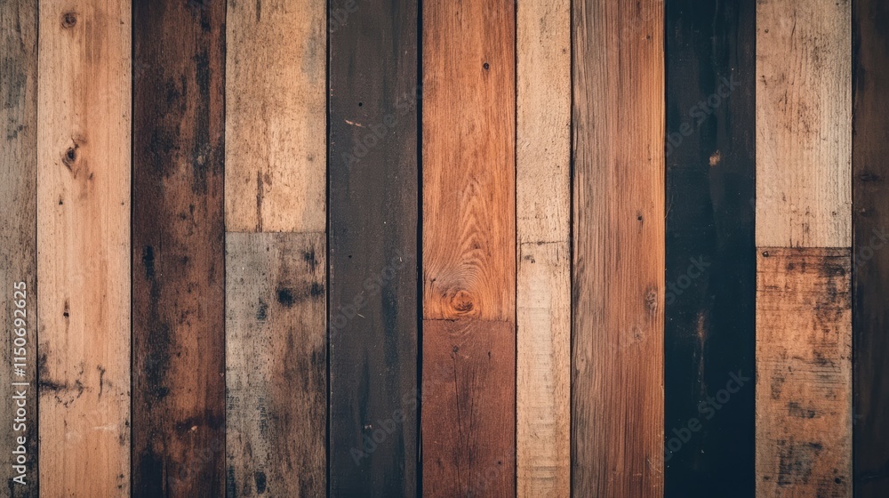Timeworn wooden surface with rugged grain and earthy tones Timeworn wooden surface with rugged grain and earthy tones