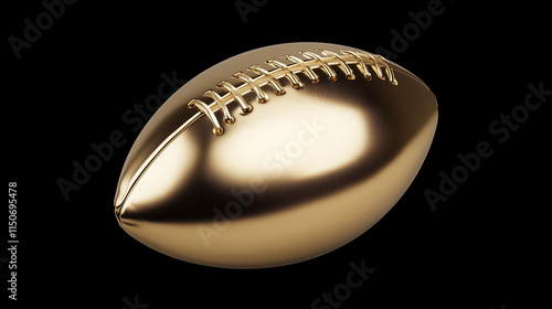 Wallpaper Mural Gold American football isolated on black background Torontodigital.ca