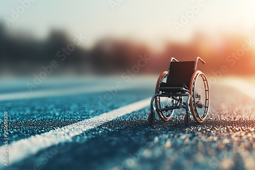 Empty Wheelchair on a Road - Inspiring Accessibility