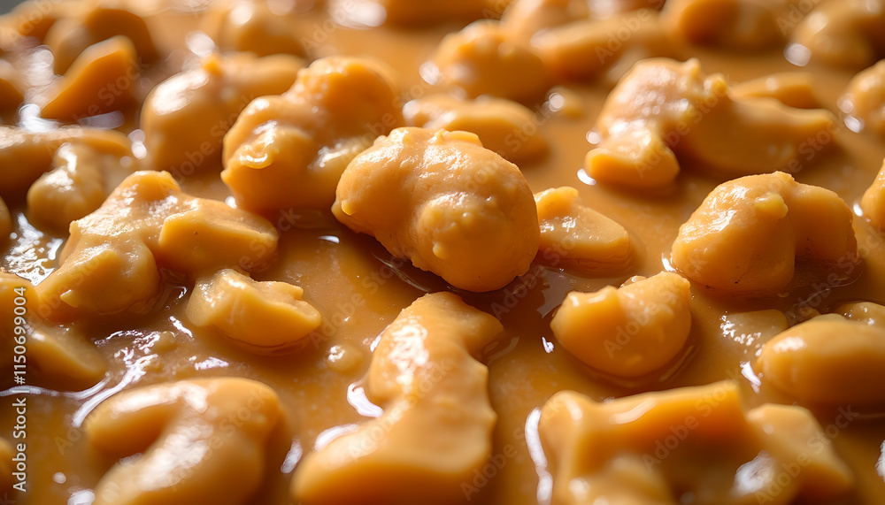 Close-up of creamy peanut praline candy Close-up of creamy peanut praline candy