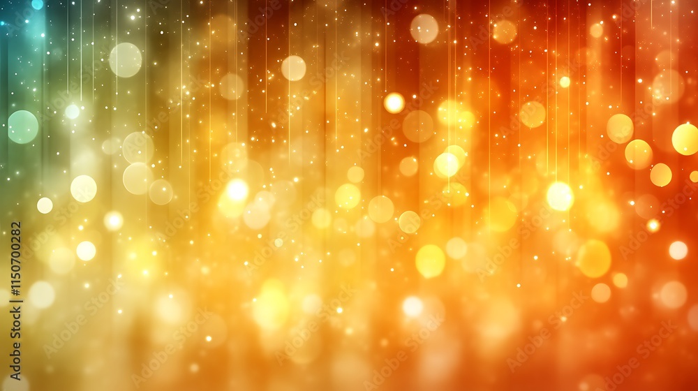 Abstract Golden Lights Background With Bokeh Effects Abstract Golden Lights Background With Bokeh Effects