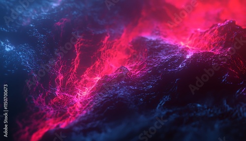 Neon wave-inspired futuristic background with a dark and glowing aesthetic photo