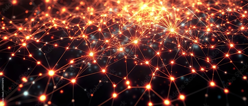 Entangled Network Glow - Abstract Cyber Art Entangled Network Glow - Abstract Cyber Art