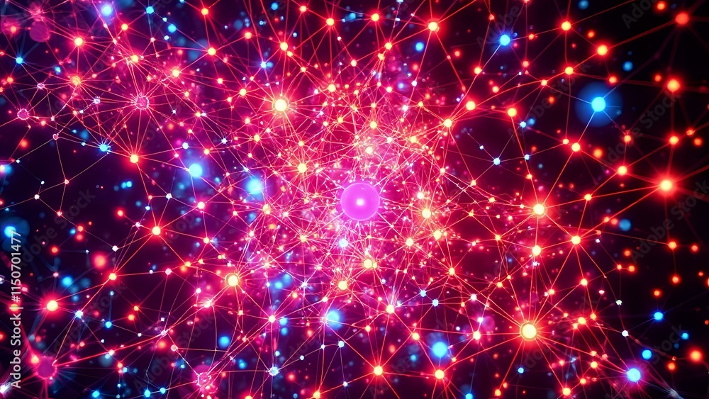 Cybernetic Starscape in Red and Blue
