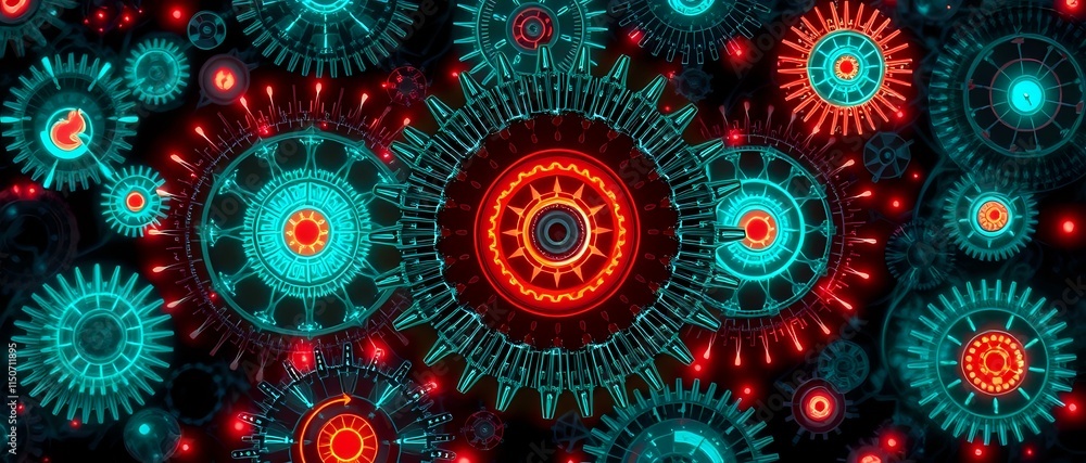Cybernetic Art Nouveau Gear Network Cybernetic Art Nouveau Gear Network