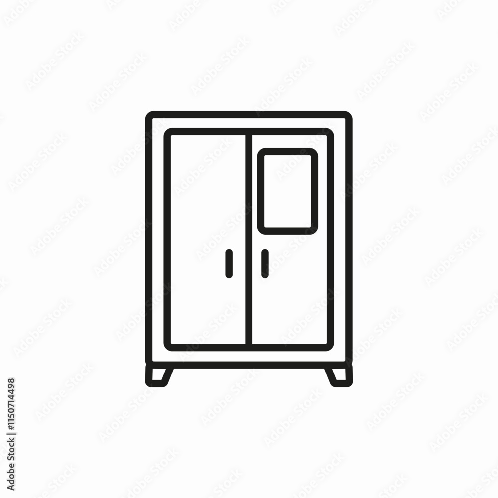 cabinet wardrobe icon sign vector cabinet wardrobe icon sign vector