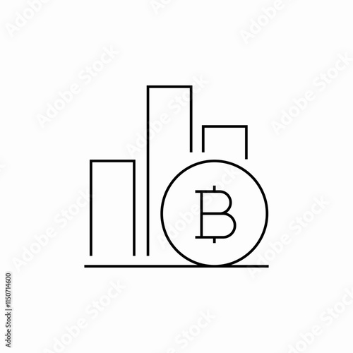 crypto statistics icon sign vector