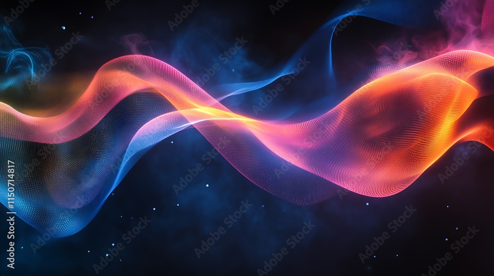 Obraz premium Abstract Colorful Waves Flowing Through Space