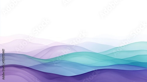 Soft Colorful Wave Patterns in Gentle Flowing Abstract Design photo