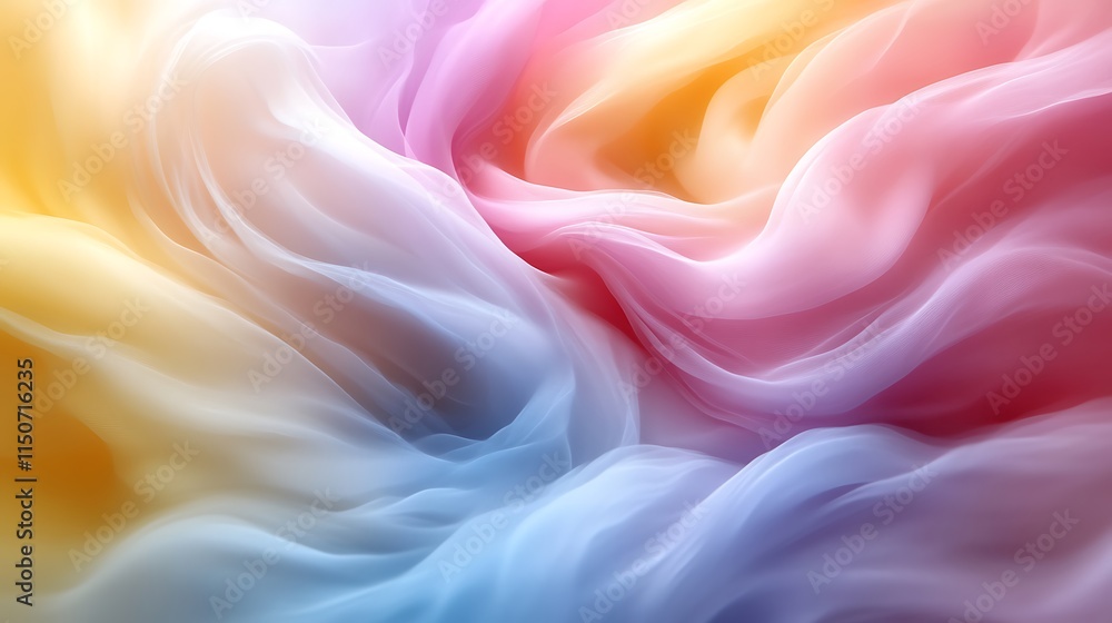 Obraz premium Pastel Swirls of Soft and Flowing Fabric