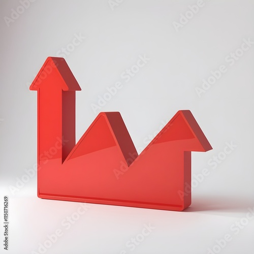 Free Download Red upward arrow graph indicating a rising trend, isolated cut-out design. Perfect for growth, success, and progress visuals.

 - GFXLoad