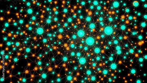 Wallpaper Mural Intricate Bioluminescent Network - Art Nouveau Style Torontodigital.ca