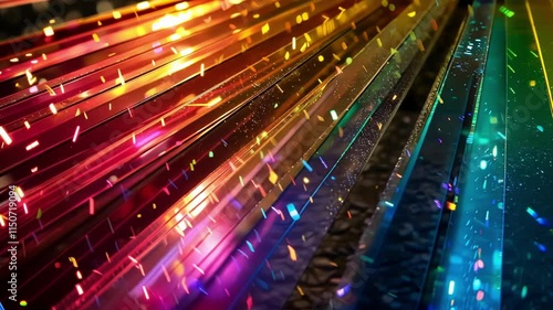 A rainbow of luminous colors showcasing the diversity and unity of the electroweak force. photo