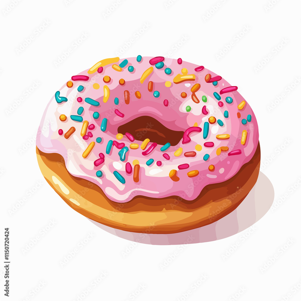 Delicious donut with sprinkle pastry icon for vector illustration Delicious donut with sprinkle pastry icon for vector illustration