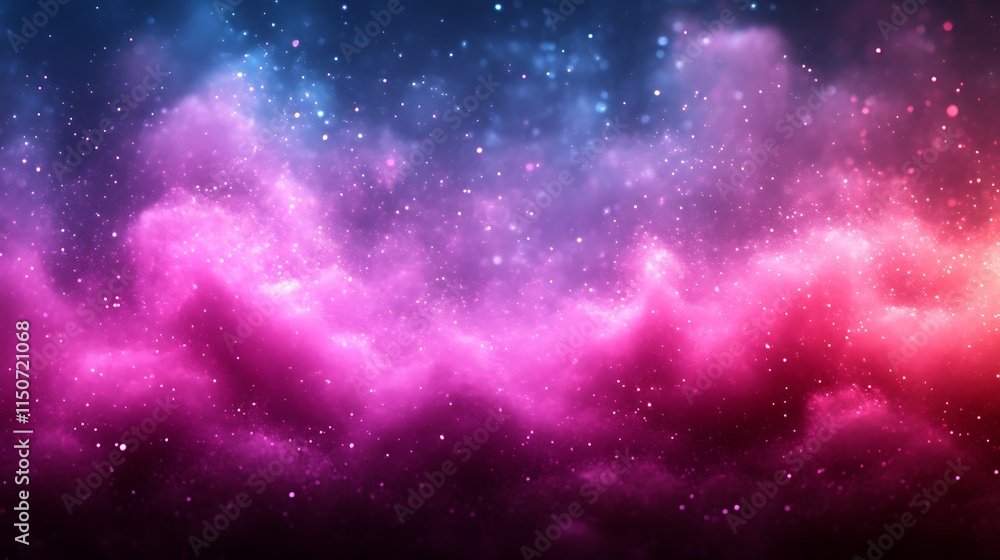 Abstract Cosmic Nebula Pink Blue Glitter Dust Abstract Cosmic Nebula Pink Blue Glitter Dust