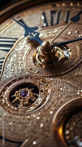 Intricate design of a vintage clock showcasing craftsmanship and elegance in ...