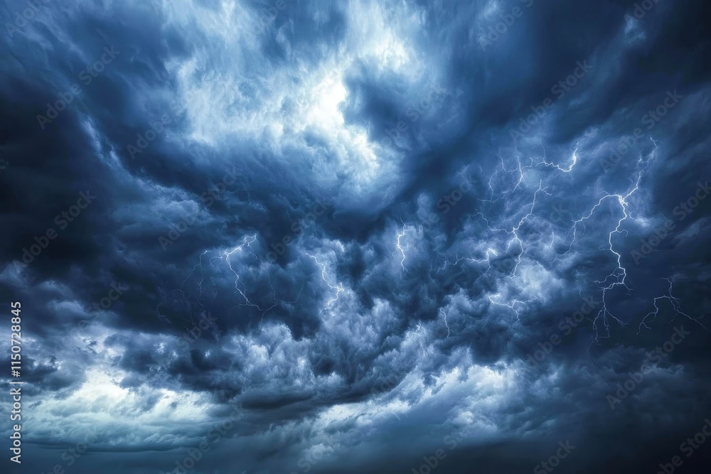 Obraz premium Thunderstorm approaching over expansive prairie fields.