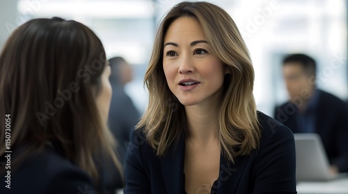 Wallpaper Mural Two businesswomen in office, tablet, colleagues working. Torontodigital.ca