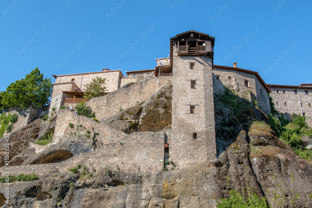Views of the Meteora monasteries in Greece Views of the Meteora monasteries in Greece