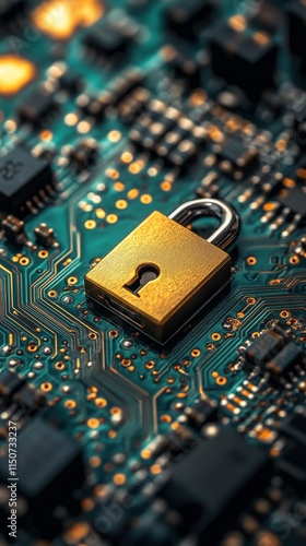 Close-up view of a microprocessor on a printed circuit board highlighting int...