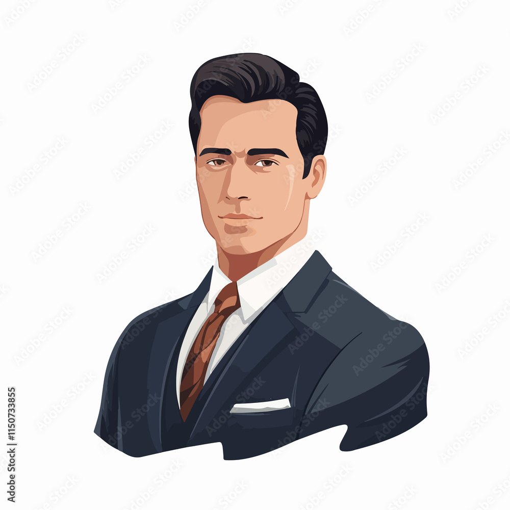 Professional executive businessman avatar vector illustration for business use Professional executive businessman avatar vector illustration for business use