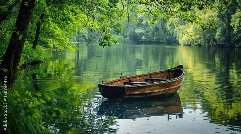 Wooden boat on a tranquil lake surrounded by a lush green forest in serene nature
Seamless looping 4k time-lapse virtual video animation Generated AI Wooden boat on a tranquil lake surrounded by a lush green forest in serene nature
Seamless looping 4k time-lapse virtual video animation Generated AI