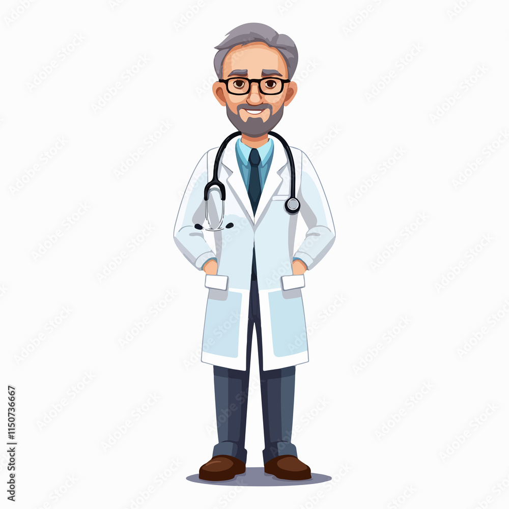 Full Body Doctor Avatar Icon Vector Illustration for Healthcare Professionals Full Body Doctor Avatar Icon Vector Illustration for Healthcare Professionals