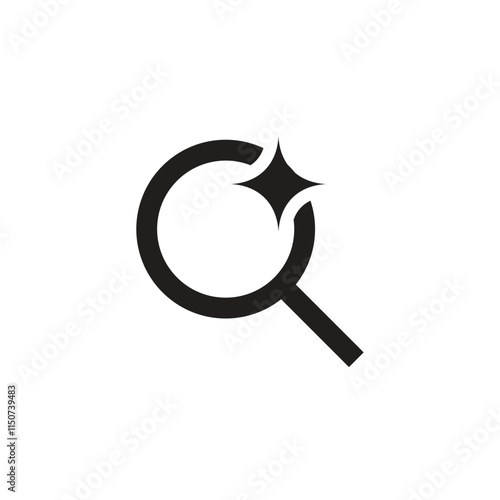Logo search talent star unique design with blank background