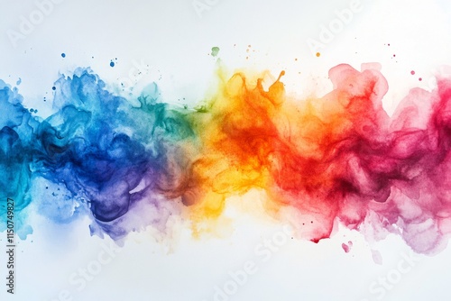 Colorful abstract fluid art design showcasing vibrant hues blending seamlessl...
