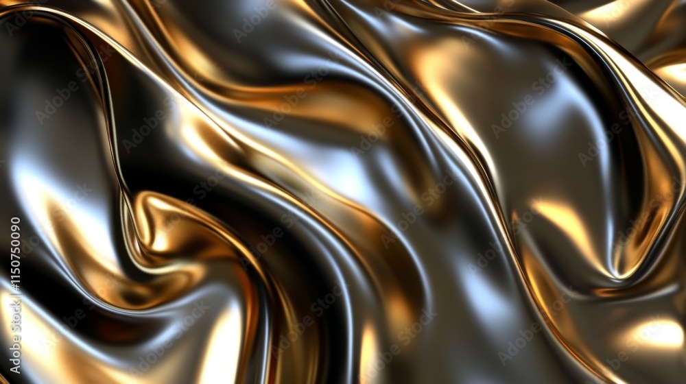 Shimmering Metallic Fabric Texture in Black and Gold Colors Shimmering Metallic Fabric Texture in Black and Gold Colors