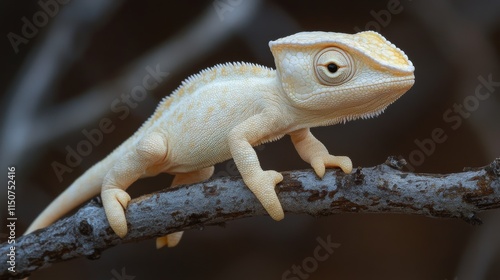 Unique lizard perched on branch in natural habitat showcasing vibrant colors ...