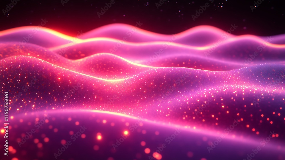 Pink Glittering Waves Abstract Background Image Pink Glittering Waves Abstract Background Image