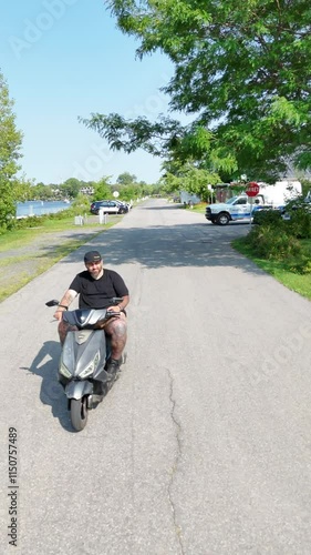 person riding a motorcycle