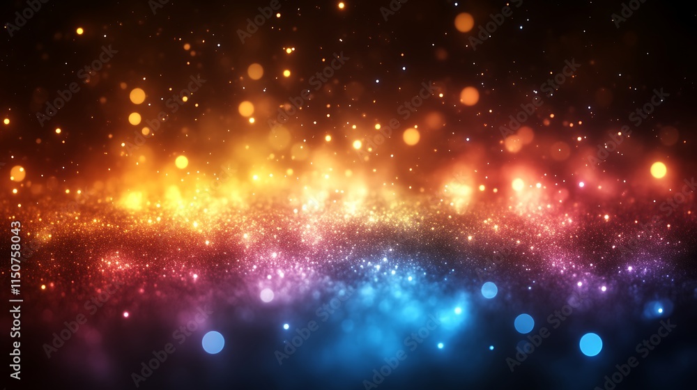 Fototapeta premium Abstract Colorful Glittering Background With Lights