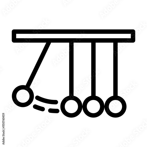 Design Illustration vector graphic of pendulum icon with line style. Suitable for UI, mobile design, web design, etc.