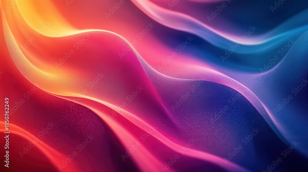 Obraz premium Colorful gradient with vibrant lighting, sleek design, soft glow