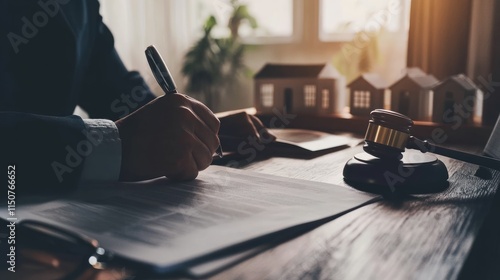 Lawyer Signing Real Estate Contract